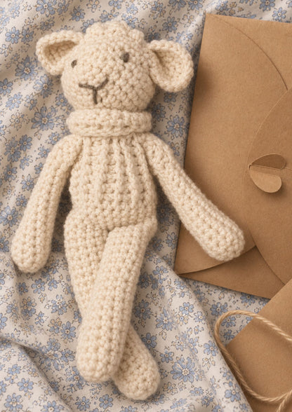 mouton doudou en col roulé. Neige.