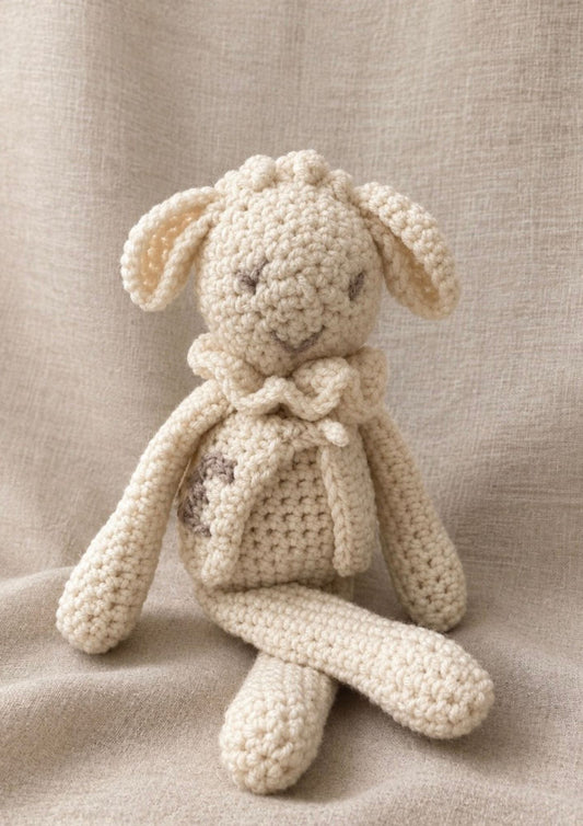 mouton rêveur et son petit gilet brodé